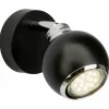 Luminaires Brilliant Spot mural Brilliant Ina LED Chrome, Noir, 1 lumière* Appliques