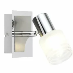 Luminaires Brilliant Spot mural Brilliant Leuchten Lea Chrome, Blanc, 1 lumière