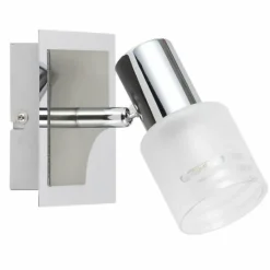 Luminaires Brilliant Spot mural Brilliant Leuchten Lea Chrome, Blanc, 1 lumière