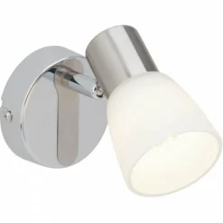 Luminaires Brilliant Spot mural Brilliant Leuchten Janna Chrome, Blanc, 1 lumière