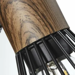 Lampes En Bois-Luminaires Brilliant Spot mural Brilliant Manama Bois foncé, Noir, 1 lumière