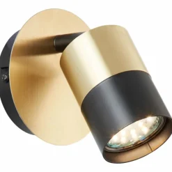Luminaires Brilliant Spot mural Brilliant Maribel Laiton, Noir, 1 lumière* Spots Et Projecteurs