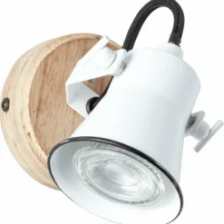 Luminaires Rustiques-Luminaires Brilliant Spot mural Brilliant Seed Bois foncé, Blanc, 1 lumière