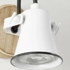 Luminaires Rustiques-Luminaires Brilliant Spot mural Brilliant Seed Bois foncé, Blanc, 1 lumière