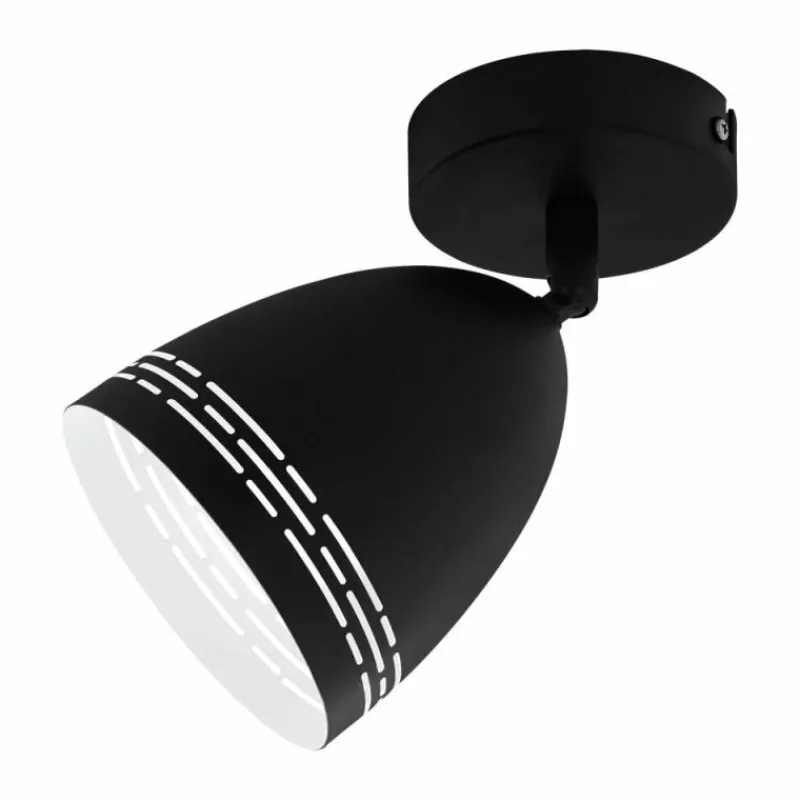 Luminaires Eglo Spot mural EGLO SABATELLA Noir, Blanc, 1 lumière* Spots Et Projecteurs