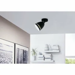 Luminaires Eglo Spot mural EGLO SABATELLA Noir, Blanc, 1 lumière* Spots Et Projecteurs