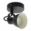 Luminaires Eglo Spot mural EGLO SERAS LED Noir, 1 lumière* Éclairage Led