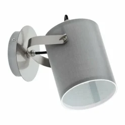 Lampes En Tissu-Luminaires Eglo Spot mural EGLO VILLABATE Nickel mat, 1 lumière