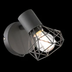 Lampes Vintages & Rétros-Luminaires Fischer & Honsel Spot mural Honsel Ran Gris, 1 lumière