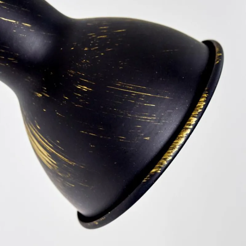 Lampes Dorées-hofstein Spot mural Polmak Noir doré, 1 lumière