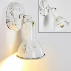 Lampes Dorées-hofstein Spot mural Polmak Or, Blanc, 1 lumière