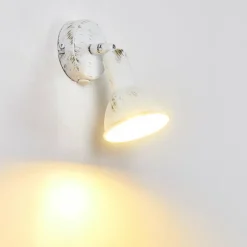 Lampes Dorées-hofstein Spot mural Polmak Or, Blanc, 1 lumière