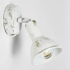 Lampes Dorées-hofstein Spot mural Polmak Or, Blanc, 1 lumière