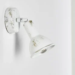 Lampes Dorées-hofstein Spot mural Polmak Or, Blanc, 1 lumière