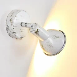 Lampes Dorées-hofstein Spot mural Polmak Or, Blanc, 1 lumière