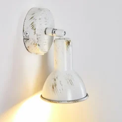 Lampes Dorées-hofstein Spot mural Polmak Or, Blanc, 1 lumière