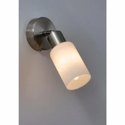 Luminaires Reality Spot mural Reality Acier inoxydable, Blanc, 1 lumière