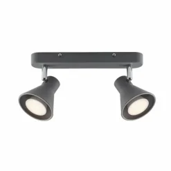 Luminaires Scandinaves-Luminaires Nordlux Spot Nordlux EIK Gris, 2 lumières