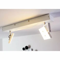 hofstein Spot plafond Guyana LED Chrome, Blanc, 2 lumières* Éclairage Led