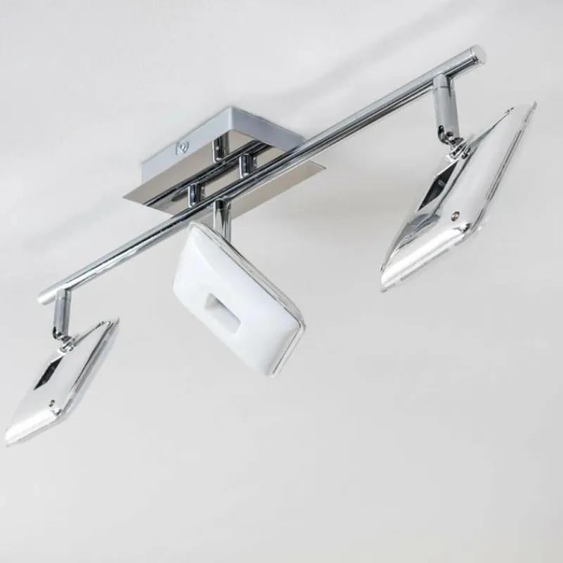 Luminaires Trio Spot plafond Trio Pontius LED Chrome, 3 lumières* Spots Et Projecteurs