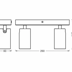 Luminaires Ledvance Spot Plafonnier LED Noir, 2 lumières* Éclairage Led