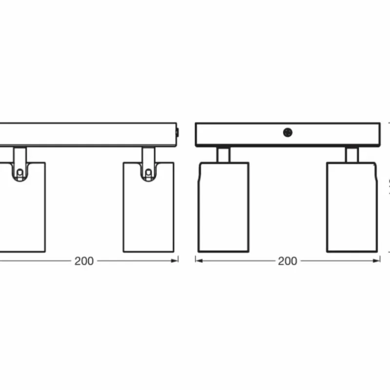 Luminaires Ledvance Spot Plafonnier LED Noir, 4 lumières* Éclairage Led