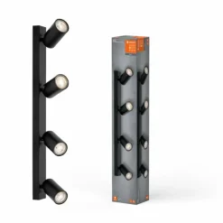 Luminaires Ledvance Spot Plafonnier LED Noir, 4 lumières* Éclairage Led