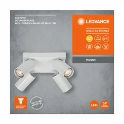 Luminaires Ledvance Spot Plafonnier LED Blanc, 4 lumières* Éclairage Led