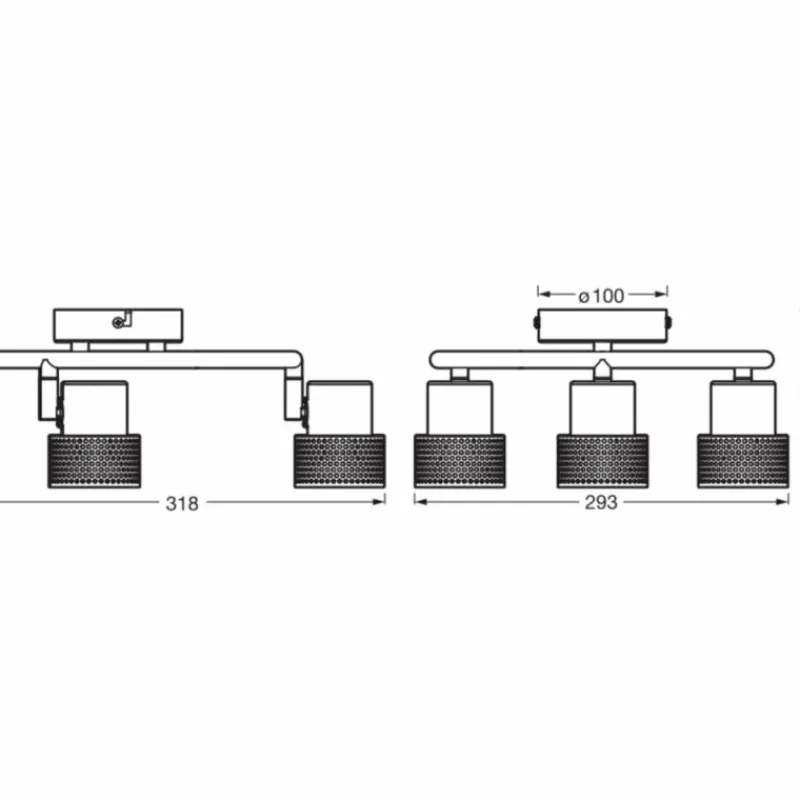 Lampes En Bois-Luminaires Ledvance Spot Plafonnier LED Noir, 3 lumières