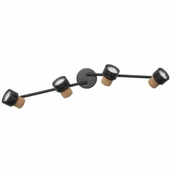 Lampes En Bois-Luminaires Ledvance Spot Plafonnier LED Noir, 4 lumières