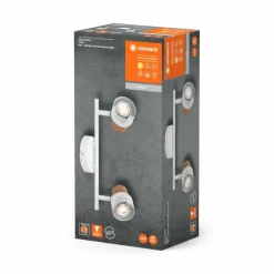 Lampes En Bois-Luminaires Ledvance Spot Plafonnier LED Blanc, 2 lumières