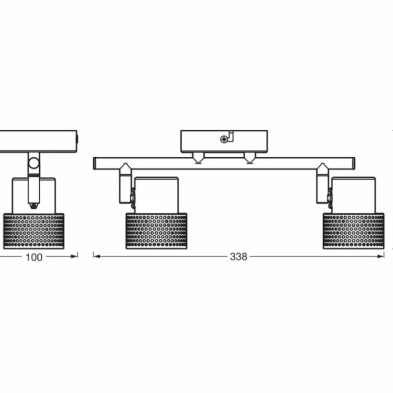 Lampes En Bois-Luminaires Ledvance Spot Plafonnier LED Blanc, 2 lumières