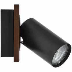 Lampes En Bois-Luminaires Ledvance Spot Plafonnier LED Couleur bois, Noir, 1 lumière