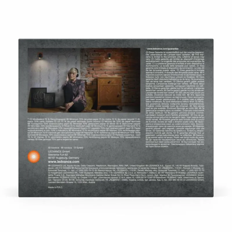 Lampes En Bois-Luminaires Ledvance Spot Plafonnier LED Couleur bois, Noir, 1 lumière