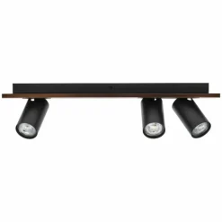 Lampes En Bois-Luminaires Ledvance Spot Plafonnier LED Couleur bois, Noir, 3 lumières