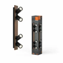 Lampes En Bois-Luminaires Ledvance Spot Plafonnier LED Couleur bois, Noir, 4 lumières