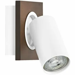 Lampes En Bois-Luminaires Ledvance Spot Plafonnier LED Couleur bois, Blanc, 1 lumière