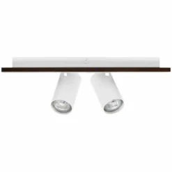 Lampes En Bois-Luminaires Ledvance Spot Plafonnier LED Couleur bois, Blanc, 2 lumières