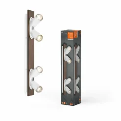 Lampes En Bois-Luminaires Ledvance Spot Plafonnier LED Couleur bois, Blanc, 4 lumières