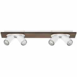 Lampes En Bois-Luminaires Ledvance Spot Plafonnier LED Couleur bois, Blanc, 4 lumières