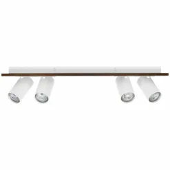 Lampes En Bois-Luminaires Ledvance Spot Plafonnier LED Couleur bois, Blanc, 4 lumières