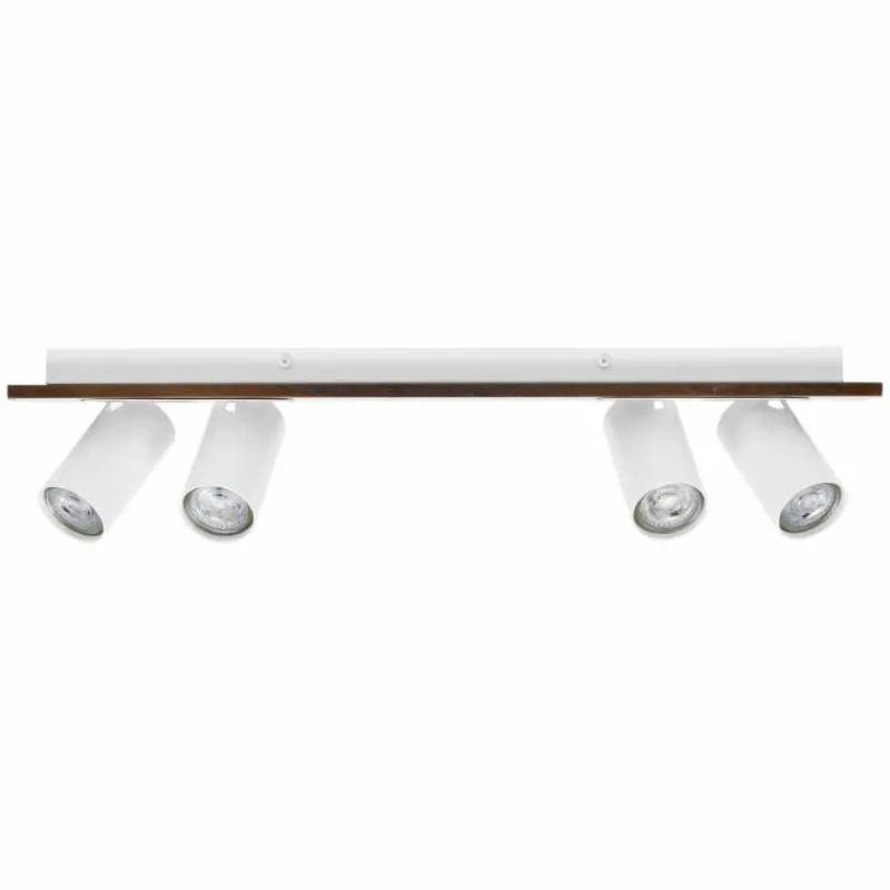 Lampes En Bois-Luminaires Ledvance Spot Plafonnier LED Couleur bois, Blanc, 4 lumières