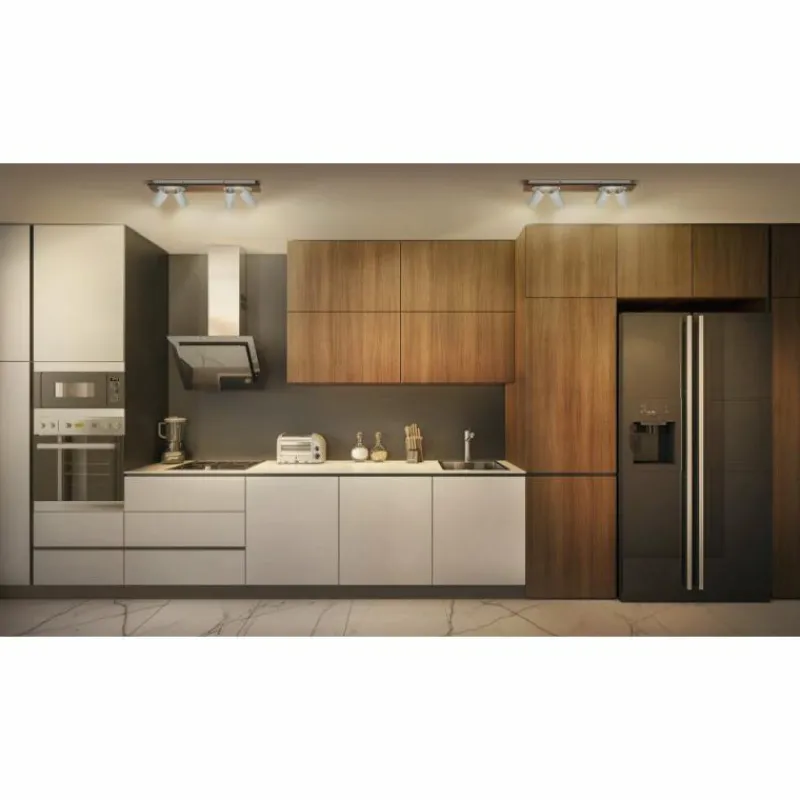 Lampes En Bois-Luminaires Ledvance Spot Plafonnier LED Couleur bois, Blanc, 4 lumières