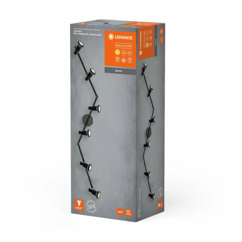 Luminaires Ledvance Spot Plafonnier LED Noir, 6 lumières* Éclairage Led