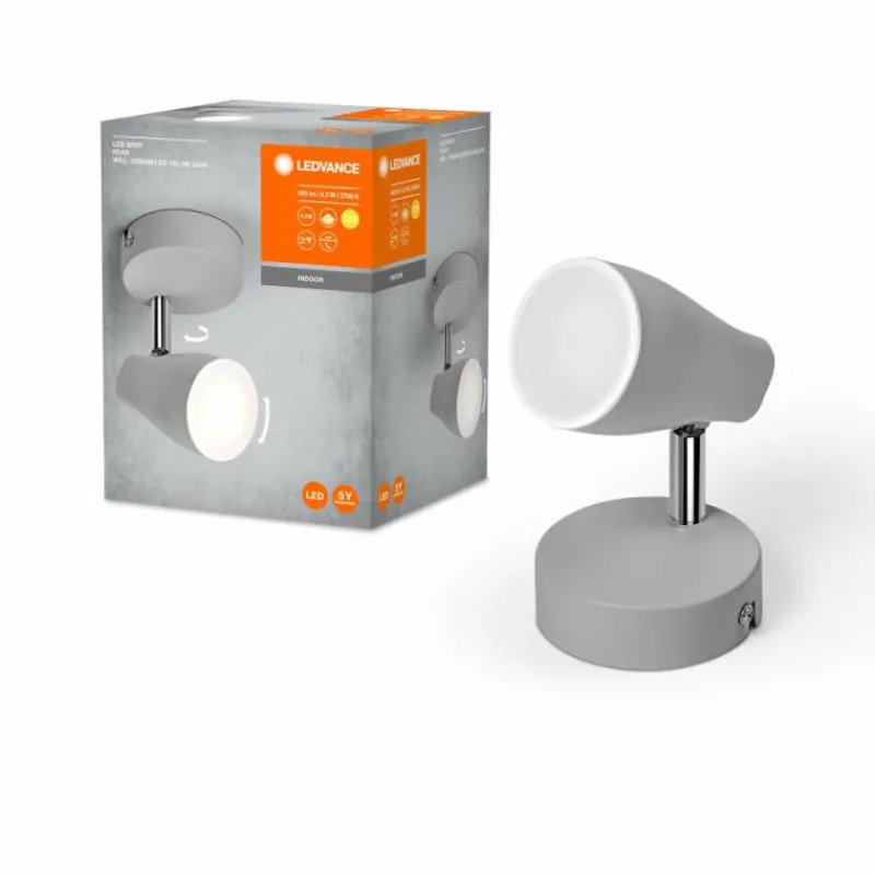 Luminaires Ledvance Spot Plafonnier LED Gris, 1 lumière* Éclairage Led