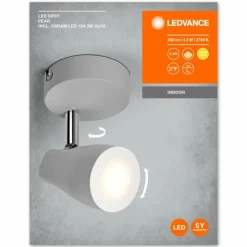 Luminaires Ledvance Spot Plafonnier LED Gris, 1 lumière* Éclairage Led