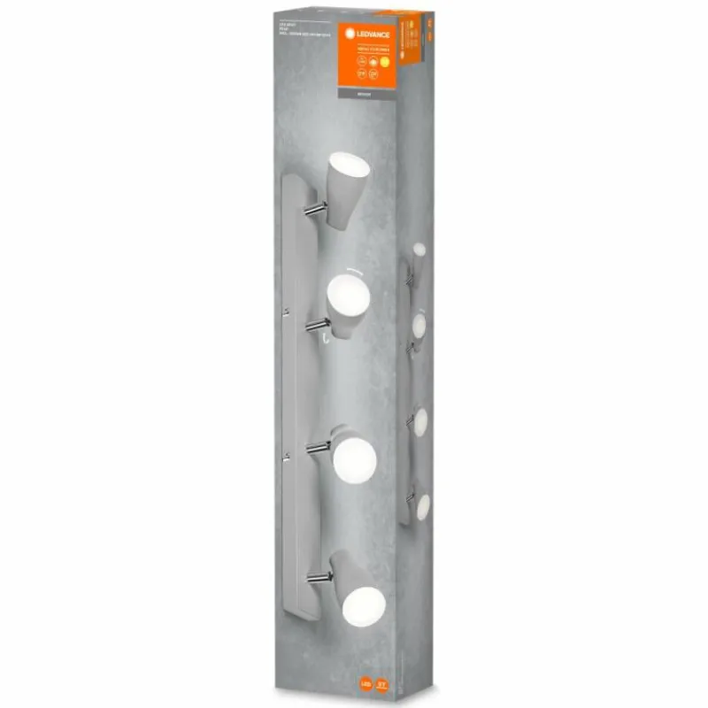Luminaires Ledvance Spot Plafonnier LED Gris, 4 lumières* Éclairage Led