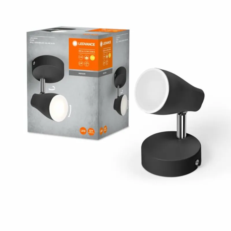 Luminaires Ledvance Spot Plafonnier LED Noir, 1 lumière* Éclairage Led