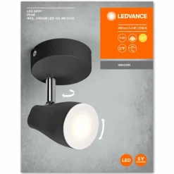 Luminaires Ledvance Spot Plafonnier LED Noir, 1 lumière* Éclairage Led