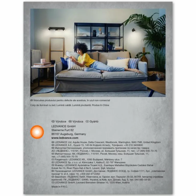 Luminaires Ledvance Spot Plafonnier LED Noir, 1 lumière* Éclairage Led